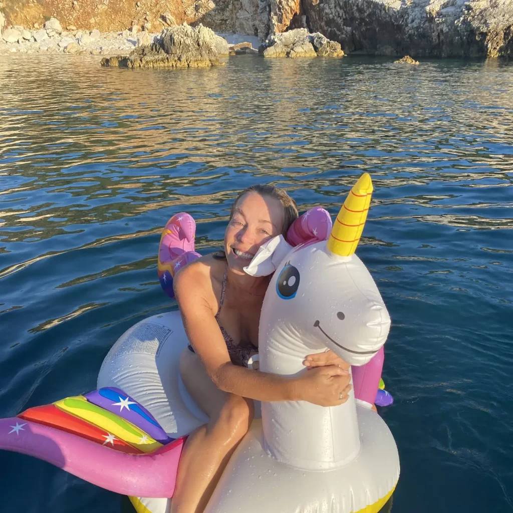 boat trip full day girl on the sea