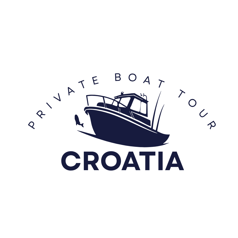 Logo Private boat tour Croatia nero su bianco