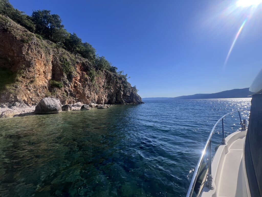 croatian coast during a boat trip from Rabac what to bring on a boat trip