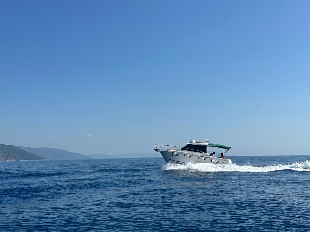 Boat travelling on the calm Croatia Sea