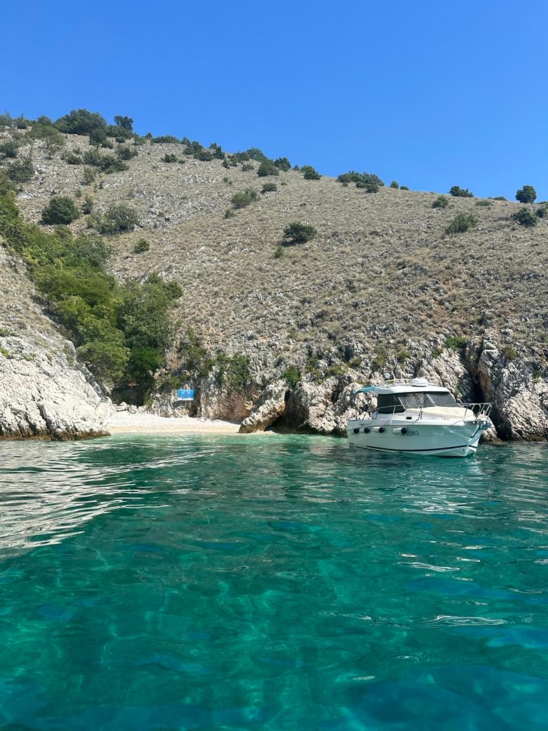 private boat tour with private beach
